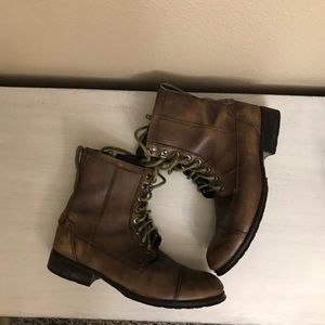 GUESS Brown Vintage Combat Boots